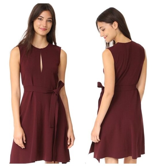 NWT Theory Desza B Dress in Dark Currant Crepe 2 - Picture 1 of 3